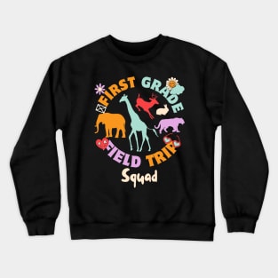 First Grade Field Trip Squad Crewneck Sweatshirt